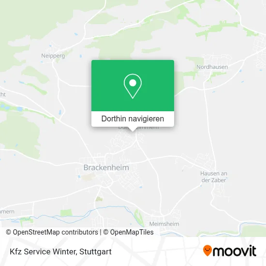 Kfz Service Winter Karte