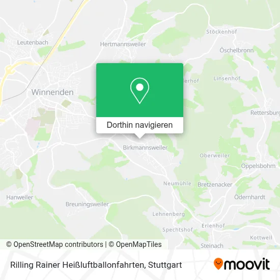 Rilling Rainer Heißluftballonfahrten Karte