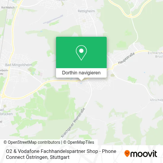 O2 & Vodafone Fachhandelspartner Shop - Phone Connect Östringen Karte