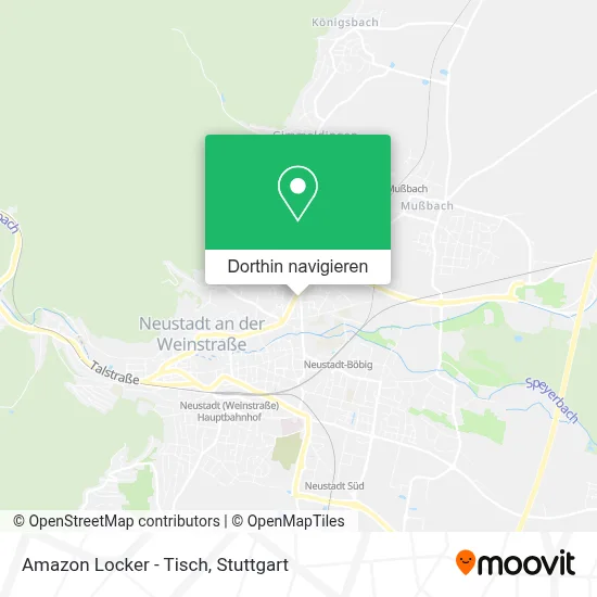 Amazon Locker - Tisch Karte