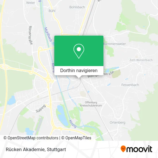 Rücken Akademie Karte