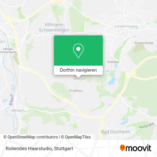 Rollendes Haarstudio Karte
