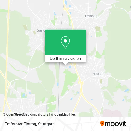 Entfernter Eintrag Karte