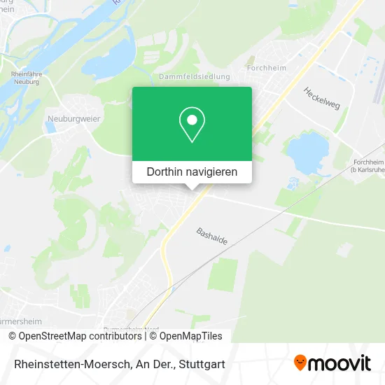 Rheinstetten-Moersch, An Der. Karte