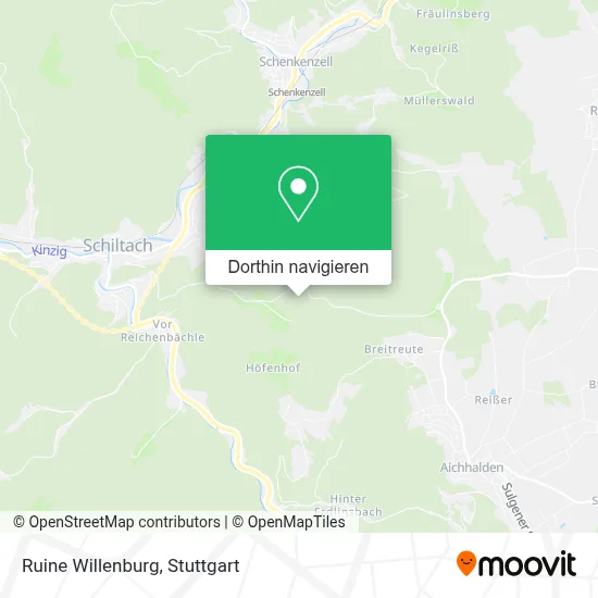 Ruine Willenburg Karte