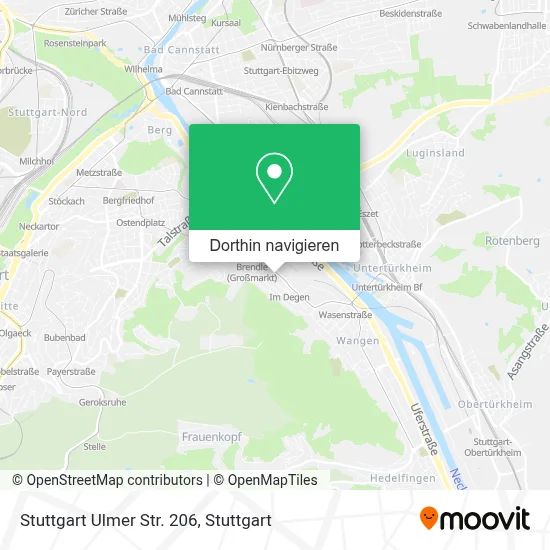 Stuttgart Ulmer Str. 206 Karte