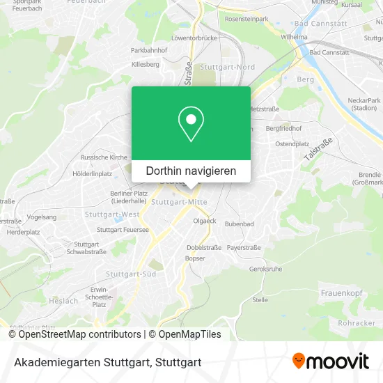 Akademiegarten Stuttgart Karte
