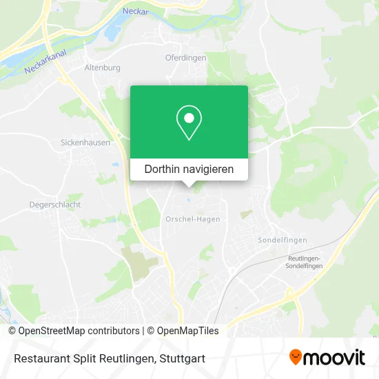 Restaurant Split Reutlingen Karte