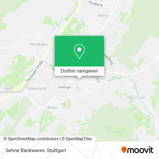 Sehne Backwaren Karte