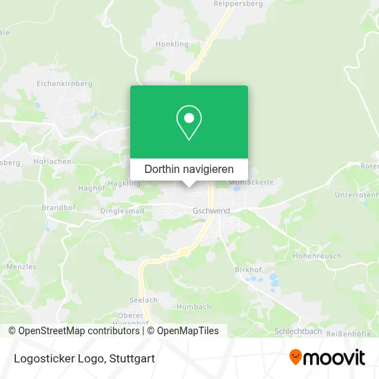 Logosticker Logo Karte