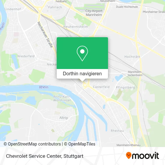 Chevrolet Service Center Karte