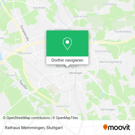 Rathaus Memmingen Karte