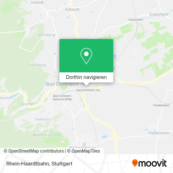 Rhein-Haardtbahn Karte