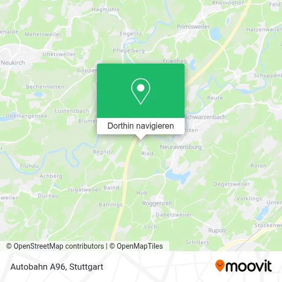Autobahn A96 Karte