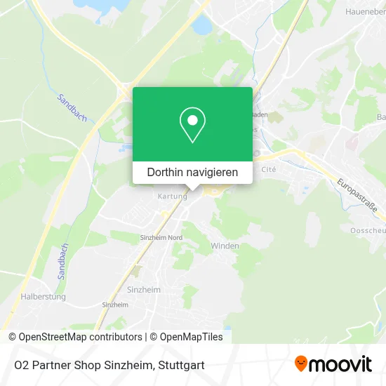 O2 Partner Shop Sinzheim Karte