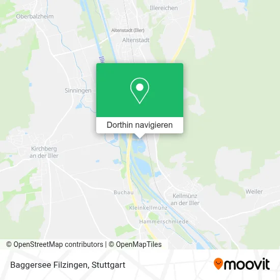 Baggersee Filzingen Karte
