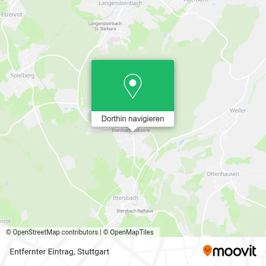Entfernter Eintrag Karte
