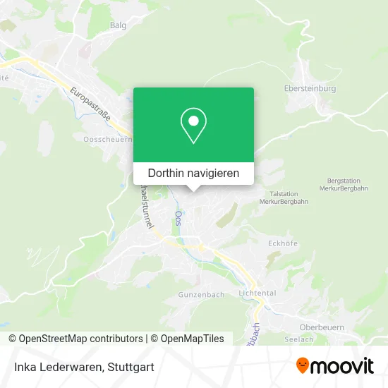 Inka Lederwaren Karte