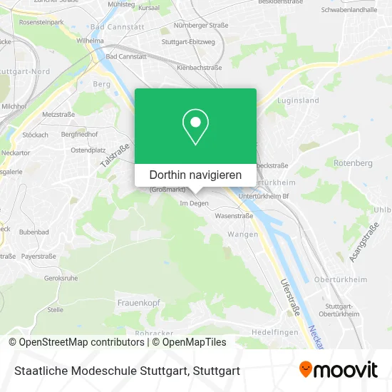 Staatliche Modeschule Stuttgart Karte