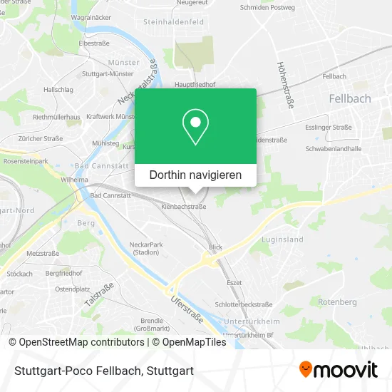 Stuttgart-Poco Fellbach Karte