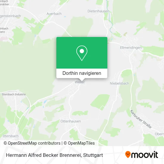 Hermann Alfred Becker Brennerei Karte