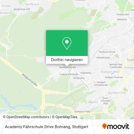 Academy Fahrschule Drive Botnang Karte