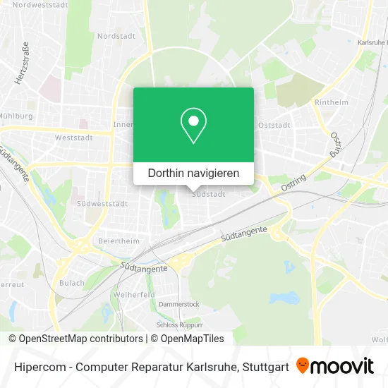 Hipercom - Computer Reparatur Karlsruhe Karte