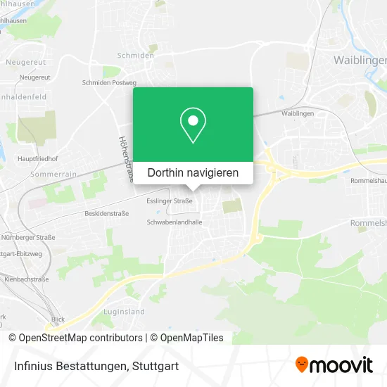 Infinius Bestattungen Karte