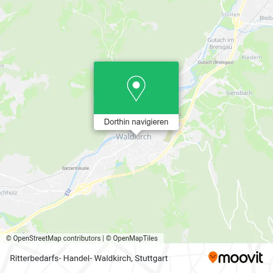 Ritterbedarfs- Handel- Waldkirch Karte