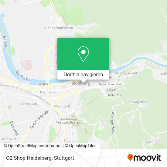 O2 Shop Heidelberg Karte