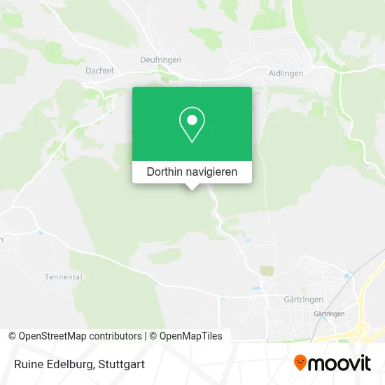 Ruine Edelburg Karte