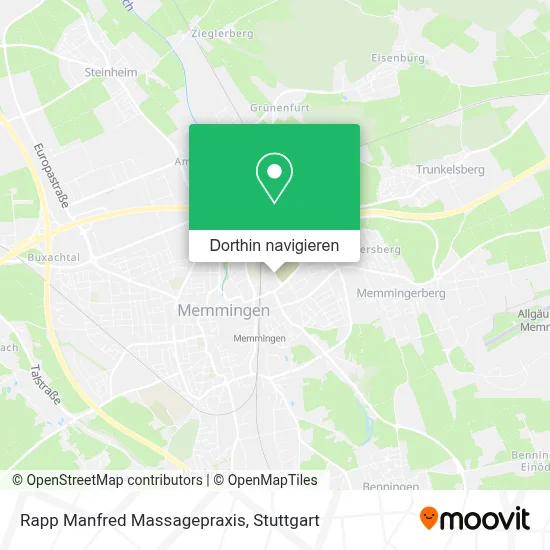 Rapp Manfred Massagepraxis Karte