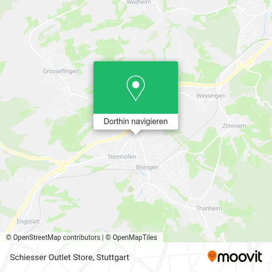 Schiesser Outlet Store Karte