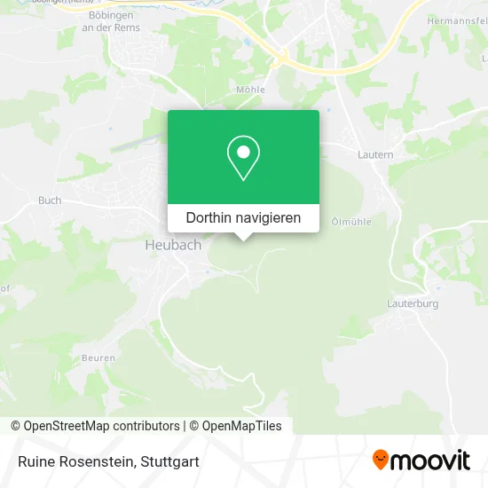 Ruine Rosenstein Karte