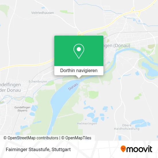 Faiminger Staustufe Karte