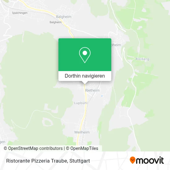 Ristorante Pizzeria Traube Karte