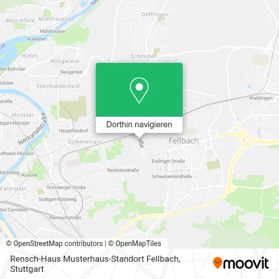 Rensch-Haus Musterhaus-Standort Fellbach Karte