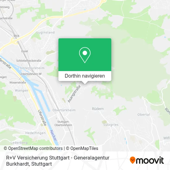 R+V Versicherung Stuttgart - Generalagentur Burkhardt Karte