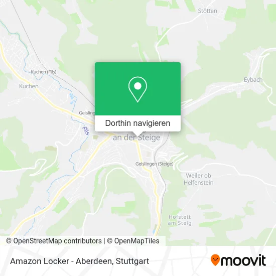 Amazon Locker - Aberdeen Karte