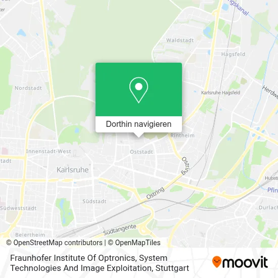 Fraunhofer Institute Of Optronics, System Technologies And Image Exploitation Karte