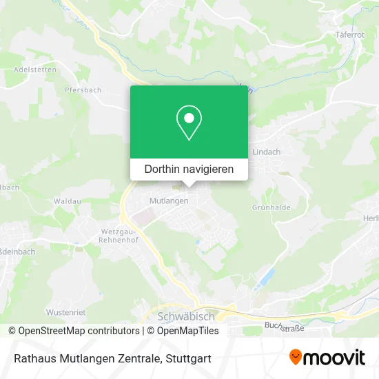 Rathaus Mutlangen Zentrale Karte