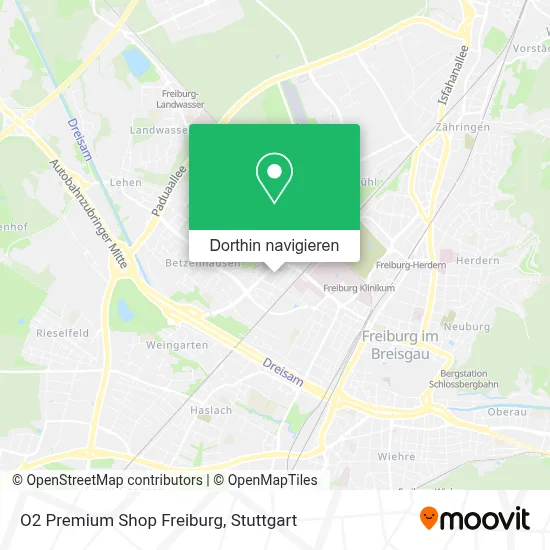 O2 Premium Shop Freiburg Karte