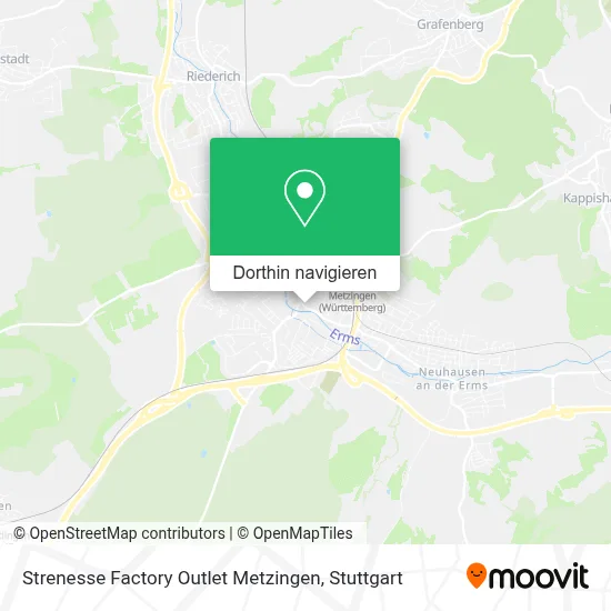 Strenesse Factory Outlet Metzingen Karte