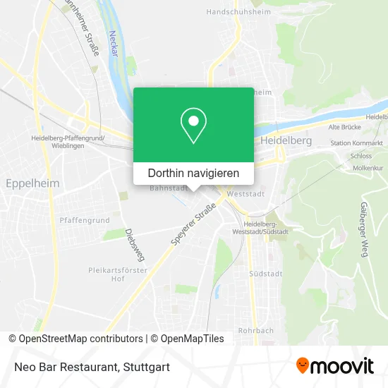Neo Bar Restaurant Karte