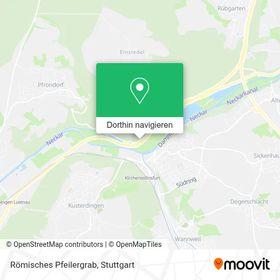 Römisches Pfeilergrab Karte