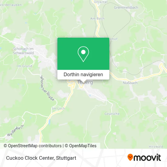 Cuckoo Clock Center Karte