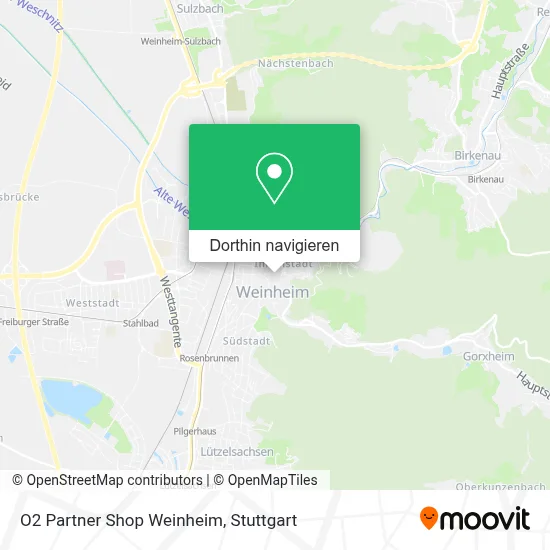 O2 Partner Shop Weinheim Karte