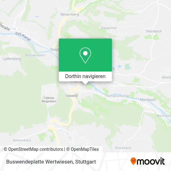 Buswendeplatte Wertwiesen Karte