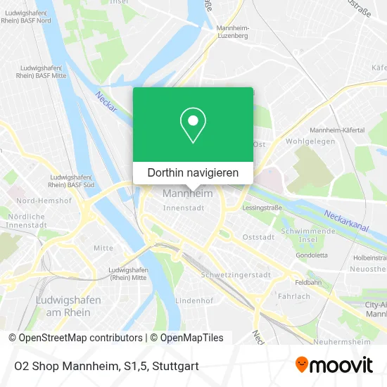 O2 Shop Mannheim, S1,5 Karte