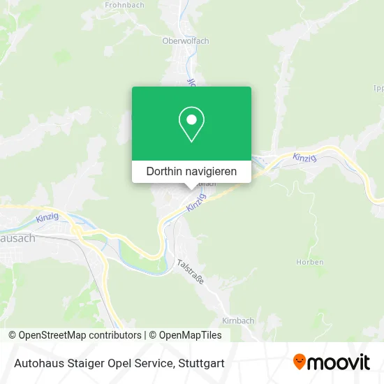 Autohaus Staiger Opel Service Karte